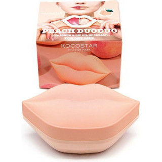 Kocostar Peach Duoduo, Scrub & Κρέμα Περιποίησης Για Απαλά & Ενυδατωμένα Χείλη 43ml [23ml/20ml]